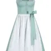 Dirndl lang 85 cm mint weiß Melinda 014669 ~ 36