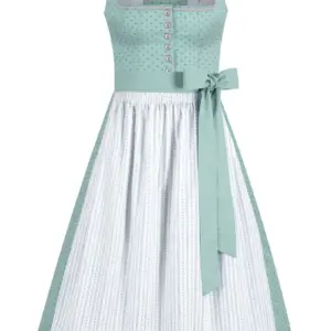 Dirndl lang 85 cm mint weiß Melinda 014669 ~ 36