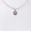 Kinder Perlencollier mit Strassblüte ~ rosa