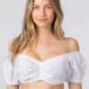 Dirndlbluse Georgette (weiss