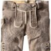 Hirschlederhose Hochries (oid grau-schwarz