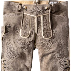 Hirschlederhose Hochries (oid grau-schwarz