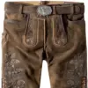 Trachtenlederhose Bastian (havanna gespeckt