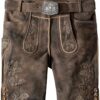 Trachtenlederhose Bastian (kiesel gespeckt