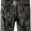 Trachtenlederhose Bertl (graphit gespeckt