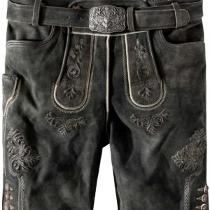 Trachtenlederhose Bertl (graphit gespeckt