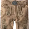 Trachtenlederhose Girgl (senf gespeckt-grün