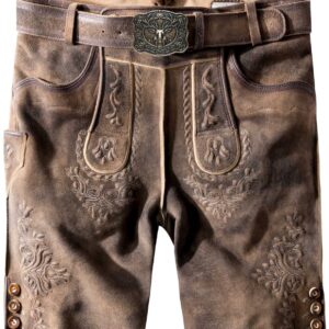 Trachtenlederhose Logan (kiesel gespeckt