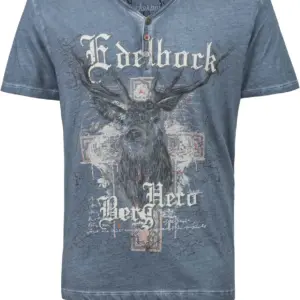 Trachtenshirt Berghero (rauchblau