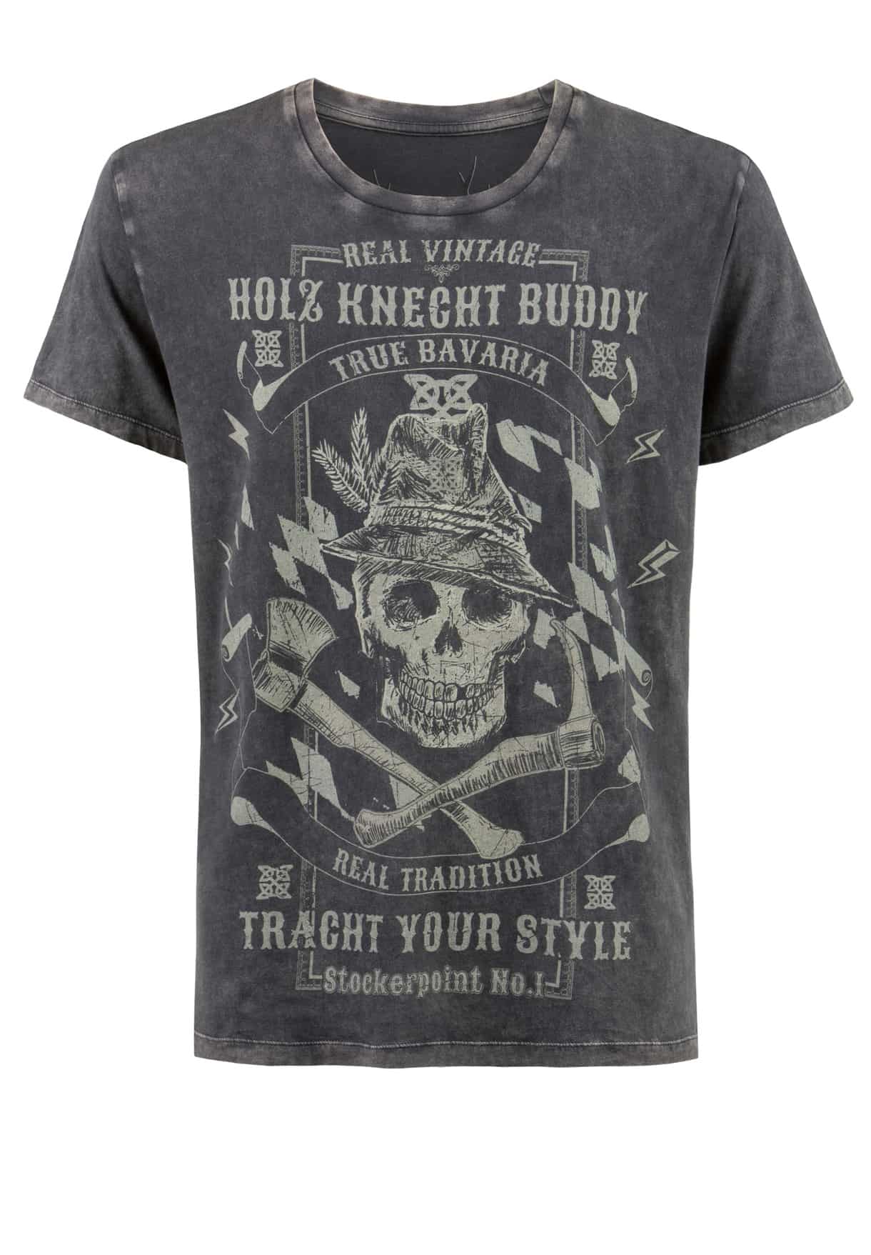 Trachtenshirt Buddy (anthrazit