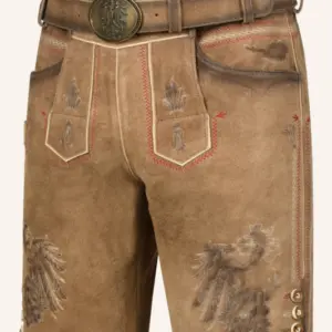 Lederhose Mei Hoamat mit Gürte – Bild 3