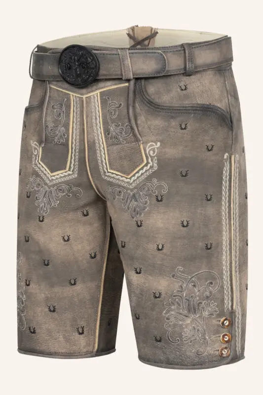 Lederhose Harvey mit Gürtel – Bild 3