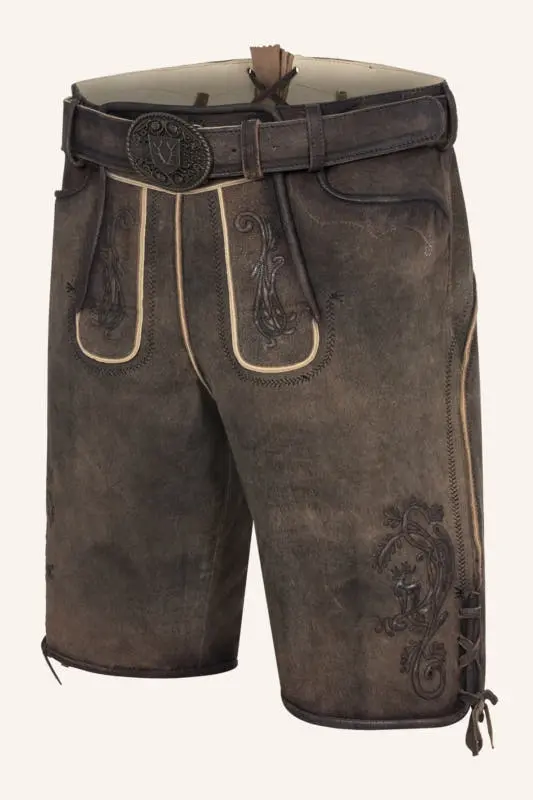Lederhose Raul mit Gürtel – Bild 3