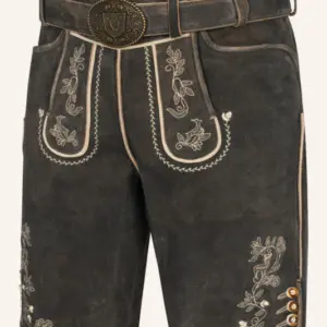 Lederhose Arendt mit Gürtel – Bild 3