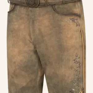 Lederhose Paulo mit Gürtel – Bild 3