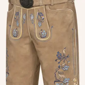 Lederhose Demian mit Gürtel – Bild 3