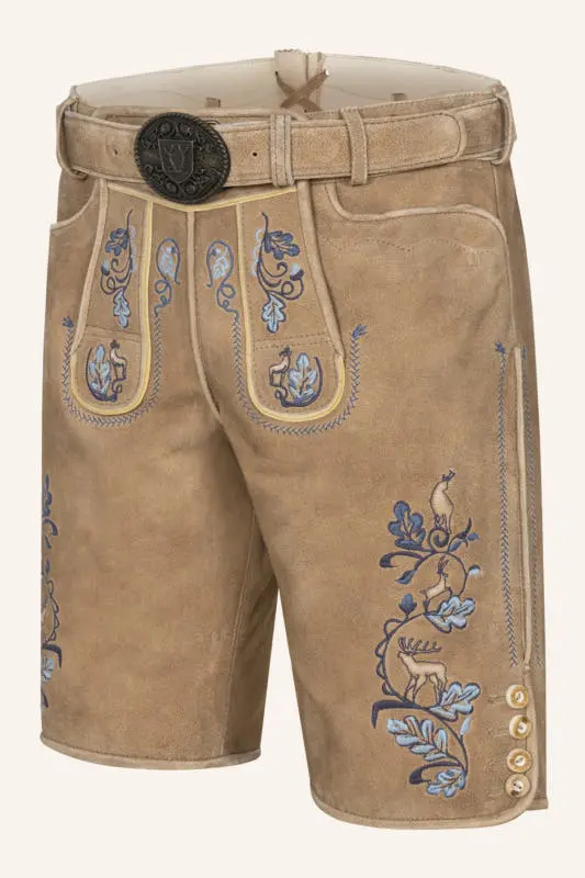 Lederhose Demian mit Gürtel – Bild 3