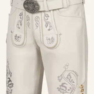 Lederhose Evan mit Gürtel – Bild 3