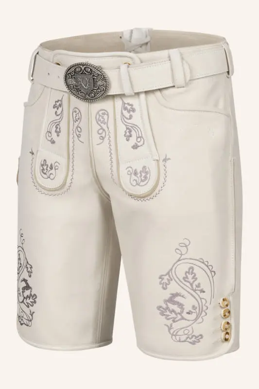 Lederhose Evan mit Gürtel – Bild 3