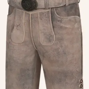 Lederhose Delio mit Gürtel – Bild 3