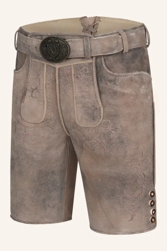 Lederhose Delio mit Gürtel – Bild 3