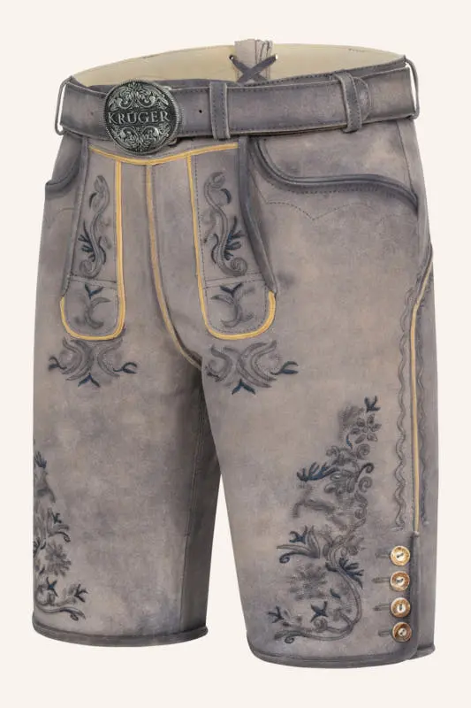 Lederhose Juan mit Gürtel – Bild 3