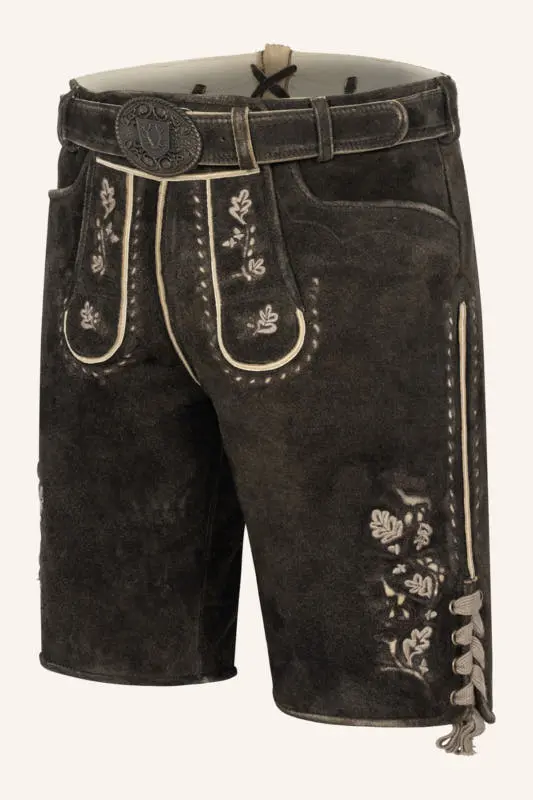 Lederhose Calle mit Gürtel – Bild 3