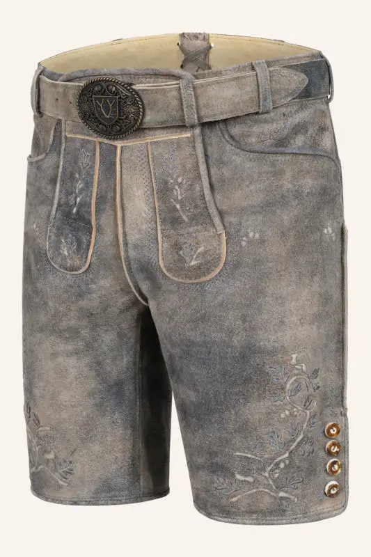 Lederhose Berno mit Gürtel – Bild 3