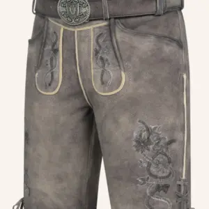 Lederhose Mirko mit Gürtel – Bild 3