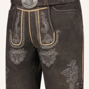 Lederhose Vinc mit Gürtel – Bild 3