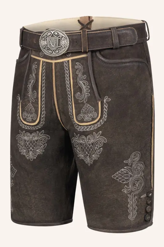 Lederhose Vinc mit Gürtel – Bild 3