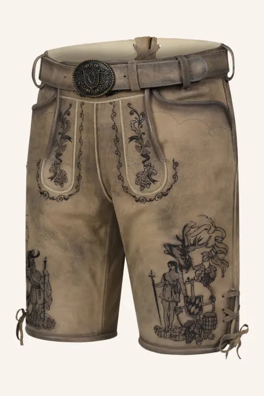 Lederhose Giuliano mit Gürtel – Bild 3