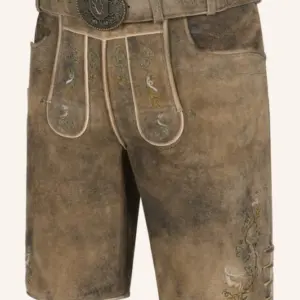 Lederhose Micah mit Gürtel – Bild 3
