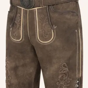 Lederhose Jendrik mit Gürtel – Bild 3