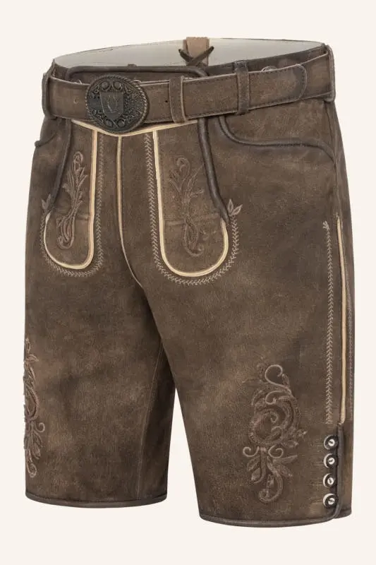 Lederhose Jendrik mit Gürtel – Bild 3