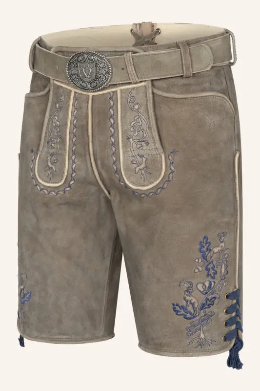 Lederhose Nilio mit Gürtel – Bild 3