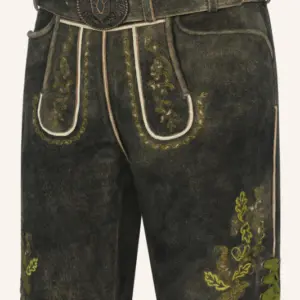 Lederhose Nilio mit Gürtel – Bild 3