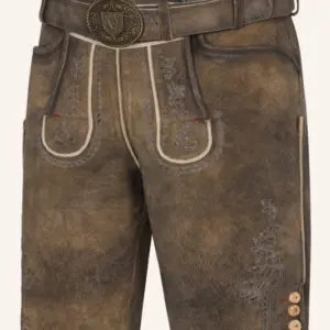 Lederhose Dante mit Gürtel – Bild 3