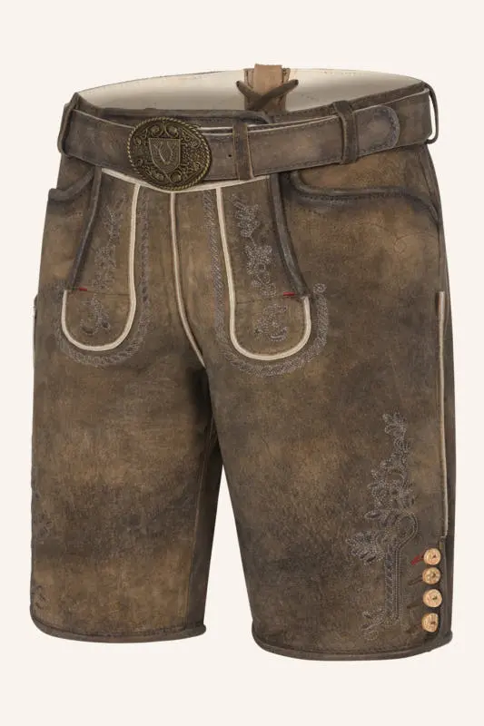 Lederhose Dante mit Gürtel – Bild 3