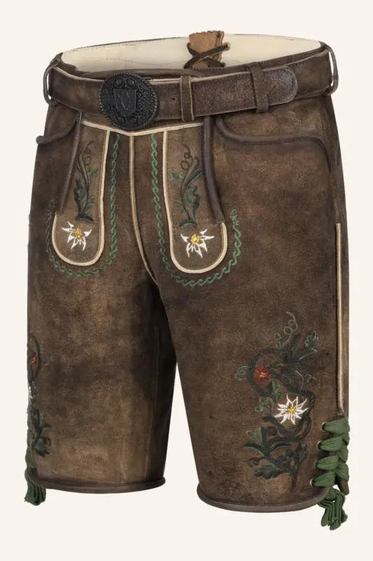 Lederhose Alexander mit Gürtel – Bild 3
