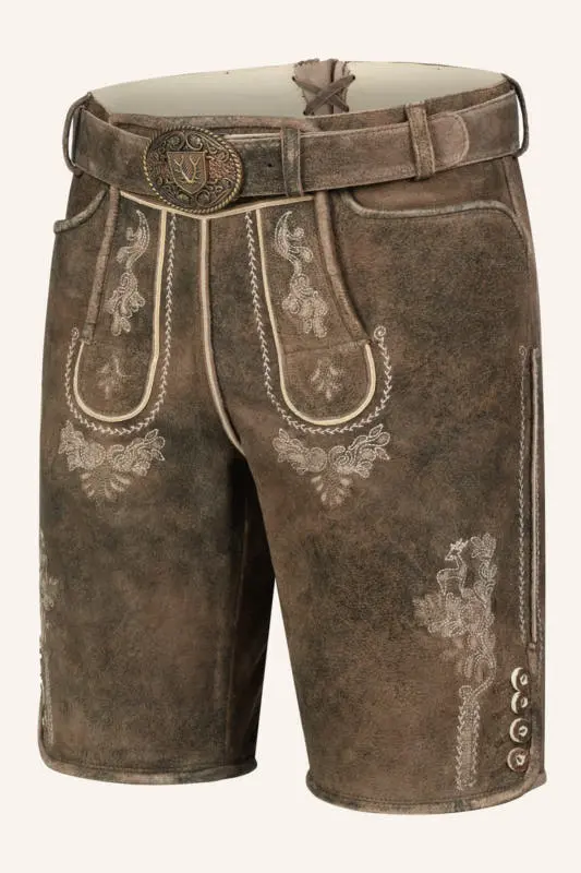 Lederhose Josha mit Gürtel – Bild 3