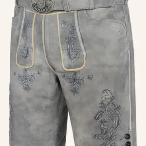 Lederhose Lucius mit Gürtel – Bild 3