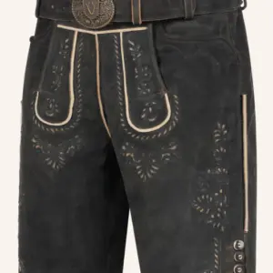 Lederhose Gaspar mit Gürtel – Bild 3