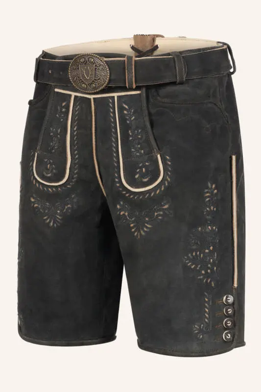 Lederhose Gaspar mit Gürtel – Bild 3