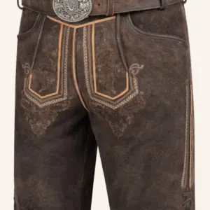 Lederhose Rufus mit Gürtel – Bild 3