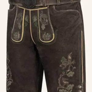 Lederhose Adreon mit Gürtel – Bild 3