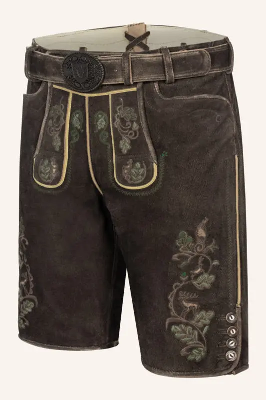 Lederhose Adreon mit Gürtel – Bild 3