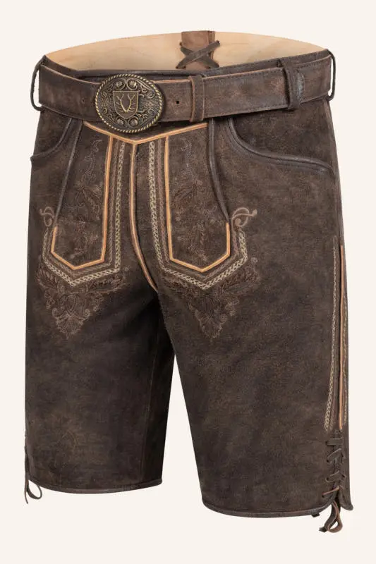 Lederhose Roger mit Gürtel – Bild 3