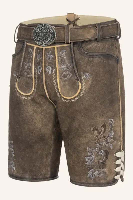 Lederhose Ulli mit Gürtel – Bild 3