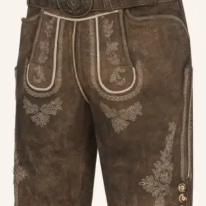 Lederhose Quan mit Gürtel – Bild 3